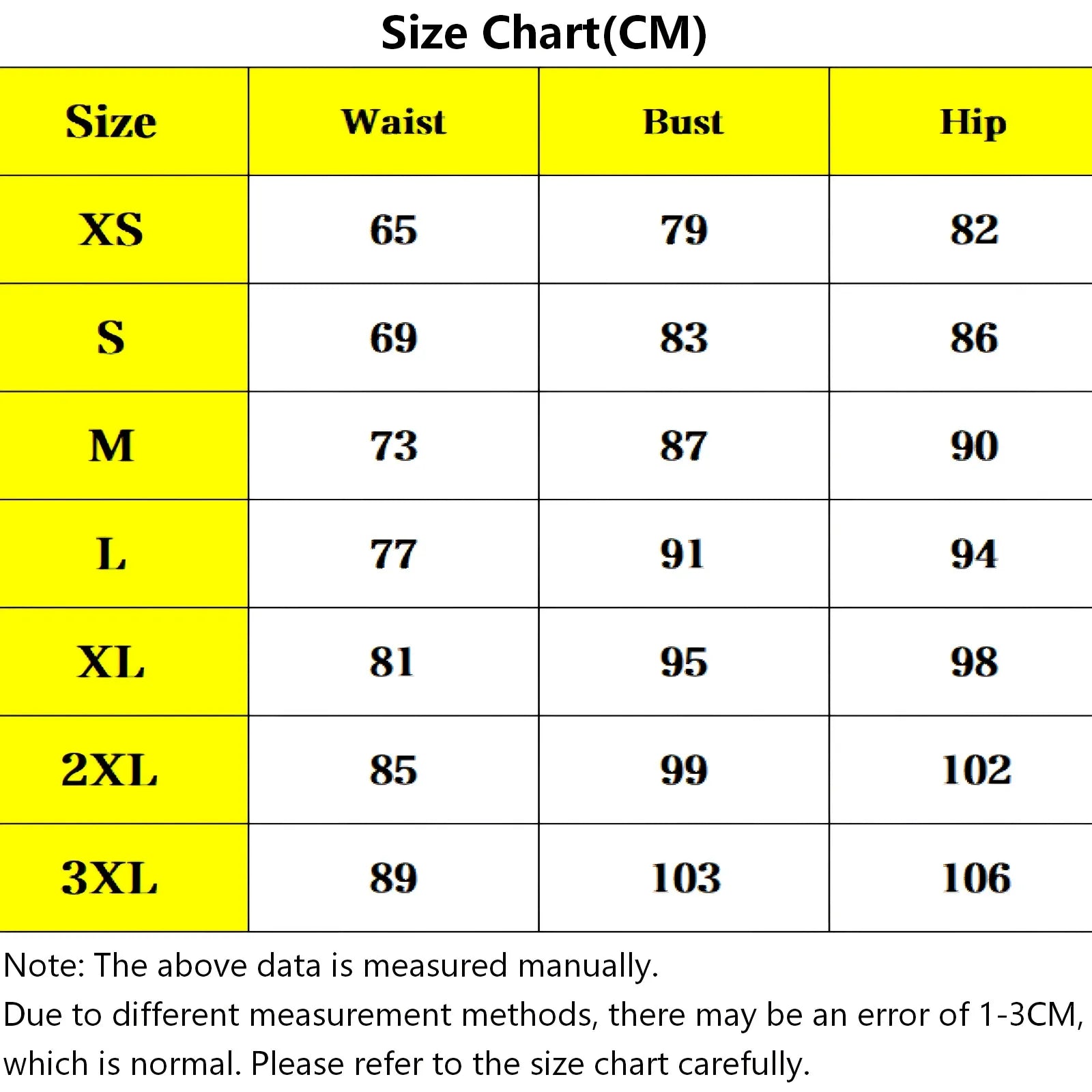 kaigaku cosplay cm size chart waist bust hip measurement table