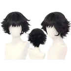 spiky short black wig for kaigaku cosplay