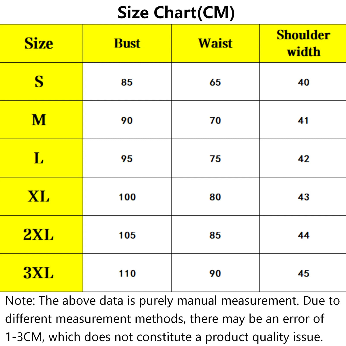 size measurement chart in cm for katara avatar the last airbender cosplay costume