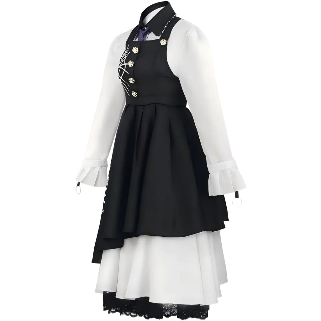 asymmetrical maid dress for kirumi tojo cosplay