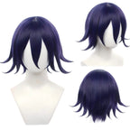 kokichi oma short dark purple cos wig
