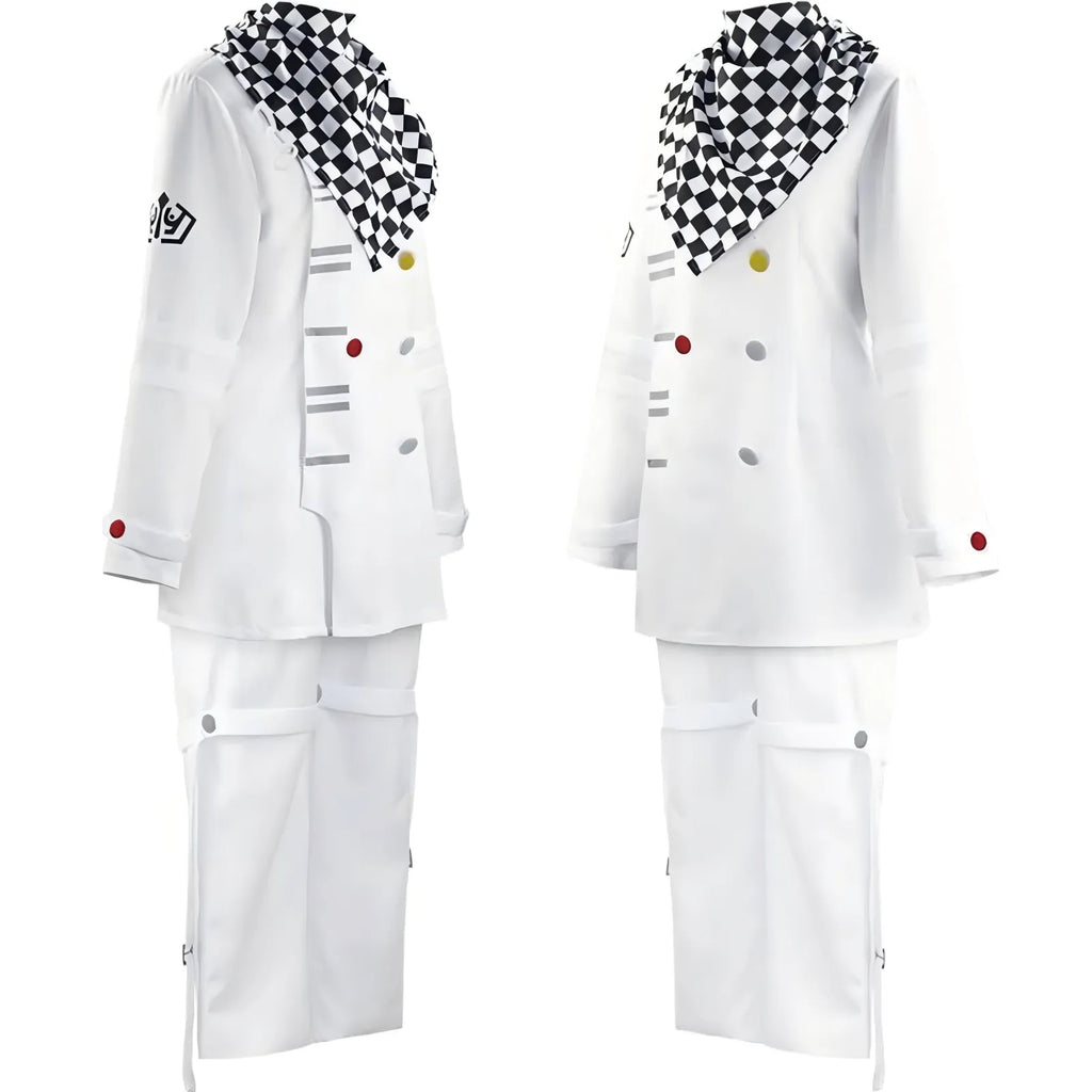 kokichi ouma cosplay outfit side view, jacket and pants