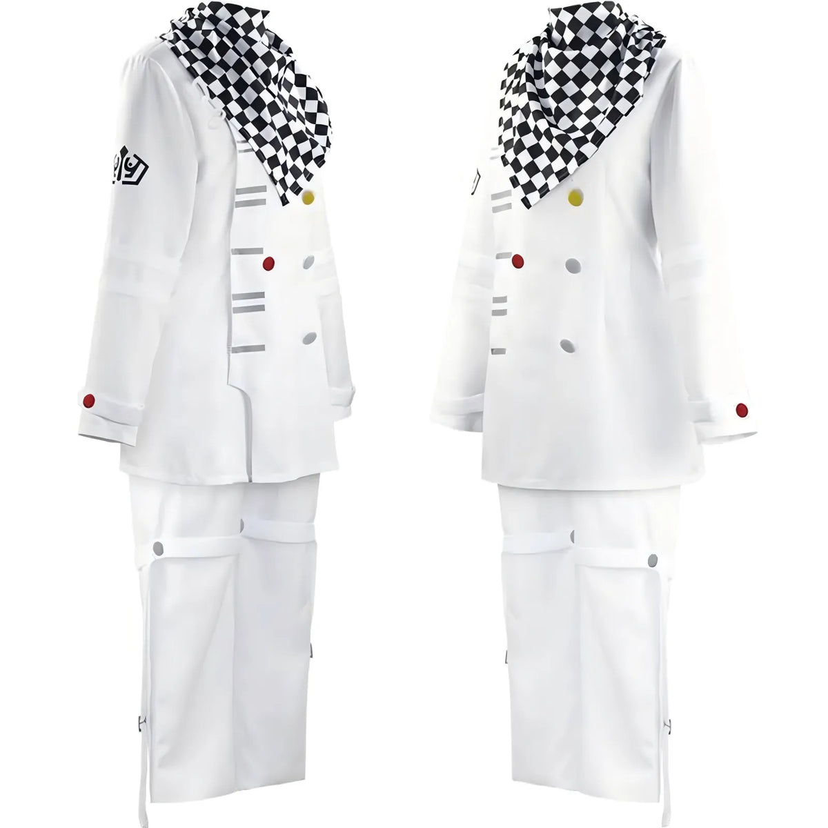 kokichi ouma cosplay outfit side view, jacket and pants