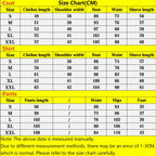 size chart for korekiyo shinguji cosplay uniform