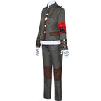 side profile of korekiyo shinguji cosplay jacket and pants