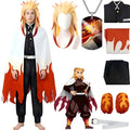 rengoku cosplay set including wig necklace and leg covers