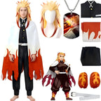 rengoku cosplay set including wig necklace and leg covers