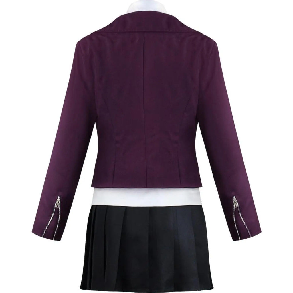 back view of purple cropped blazer for kyoko kirigiri cosplay