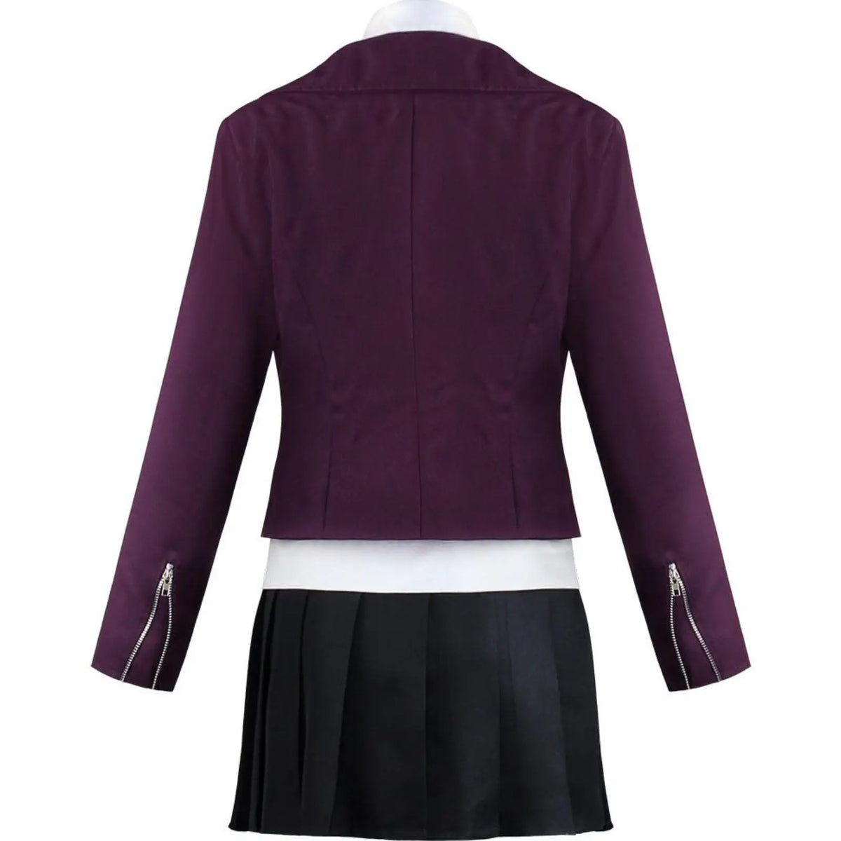 back view of purple cropped blazer for kyoko kirigiri cosplay