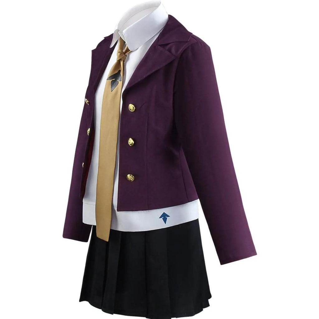 close up side view of kyoko kirigiri cos jacket and necktie
