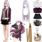 kyoko kirigiri cos outfit with light purple wig, anime character costume set