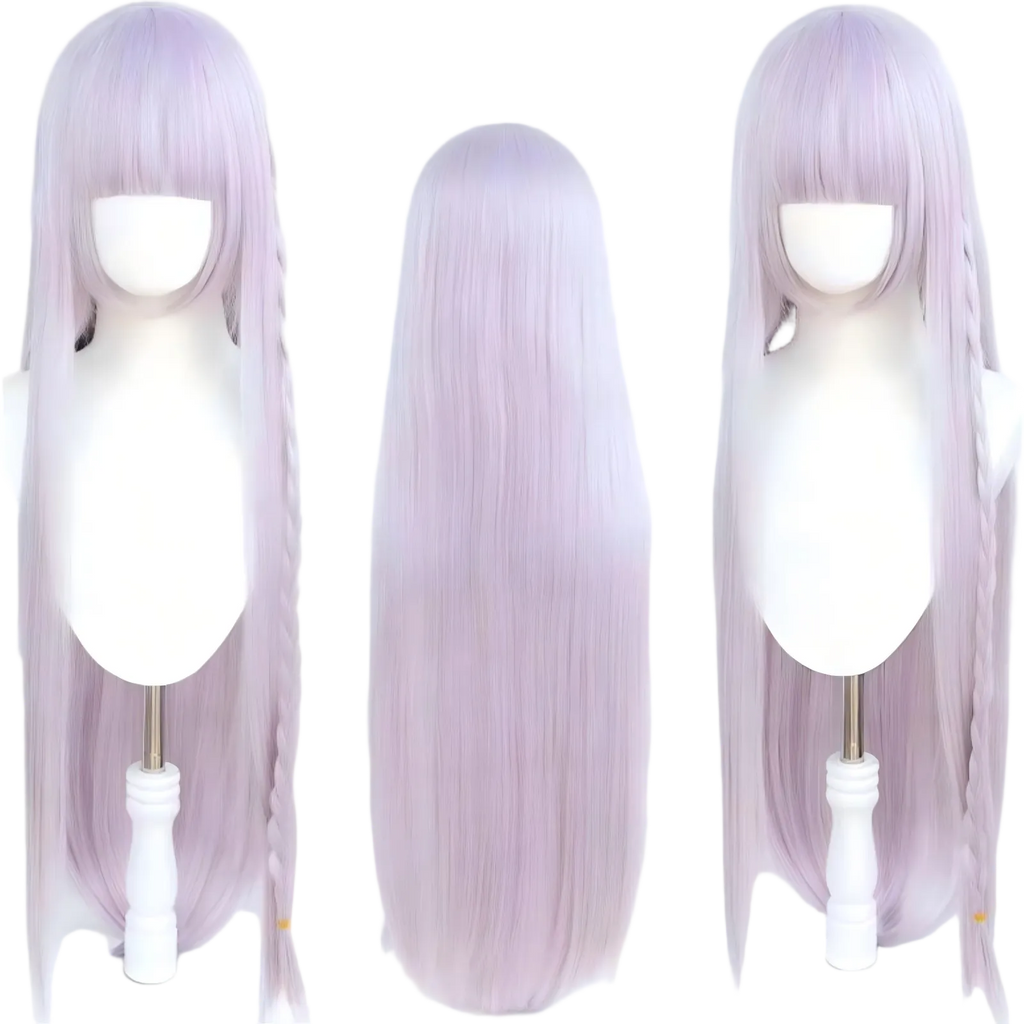 light purple long braided wig for kyoko kirigiri cosplay
