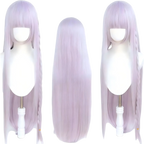 light purple long braided wig for kyoko kirigiri cosplay