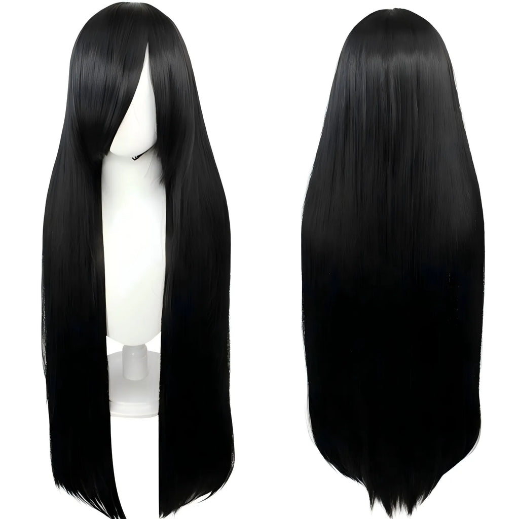 long black straight cosplay wig for nakime character