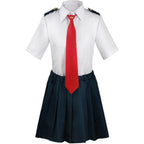 women my hero academia summer school cos short sleeve shirt pleated skirt red tie