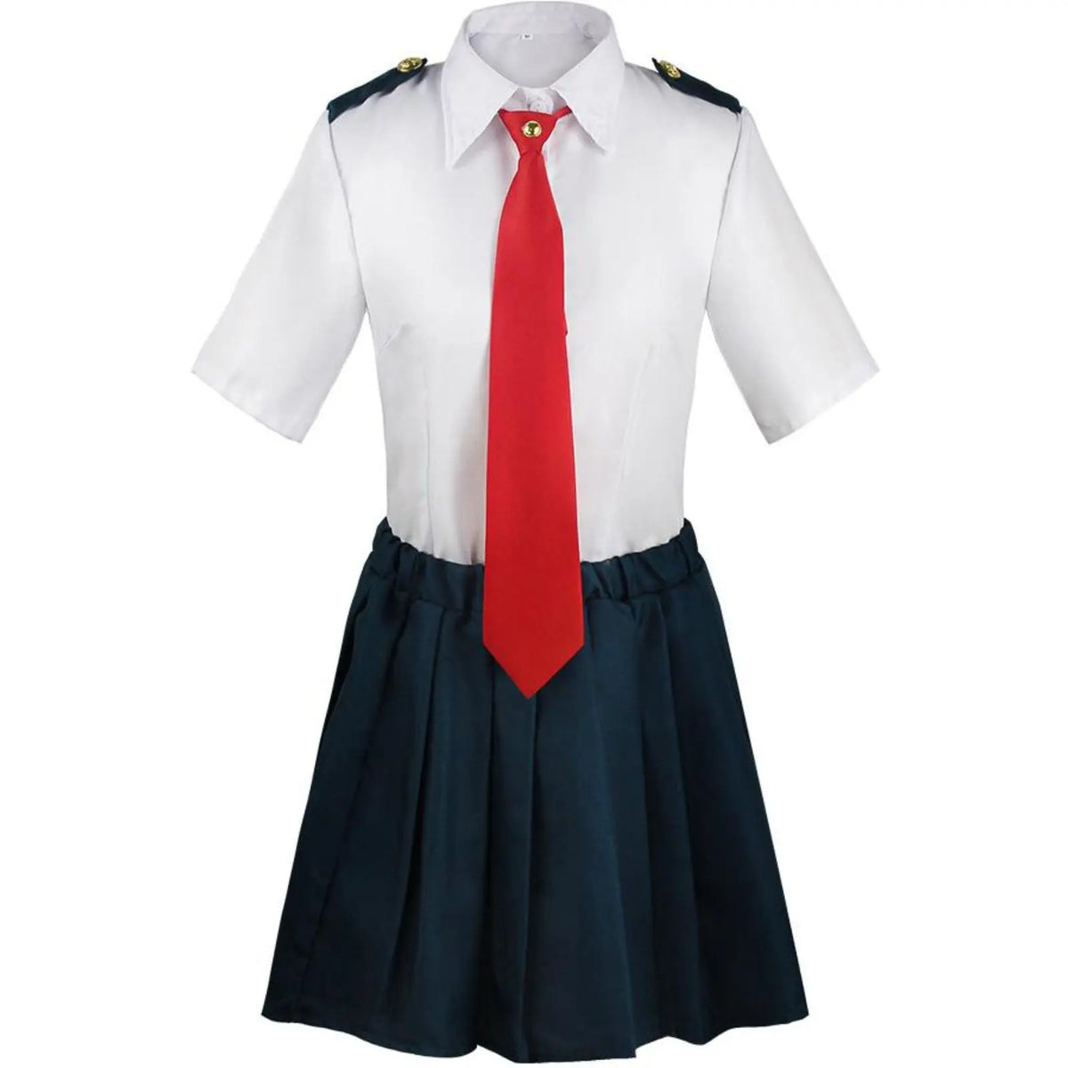 women my hero academia summer school cos short sleeve shirt pleated skirt red tie