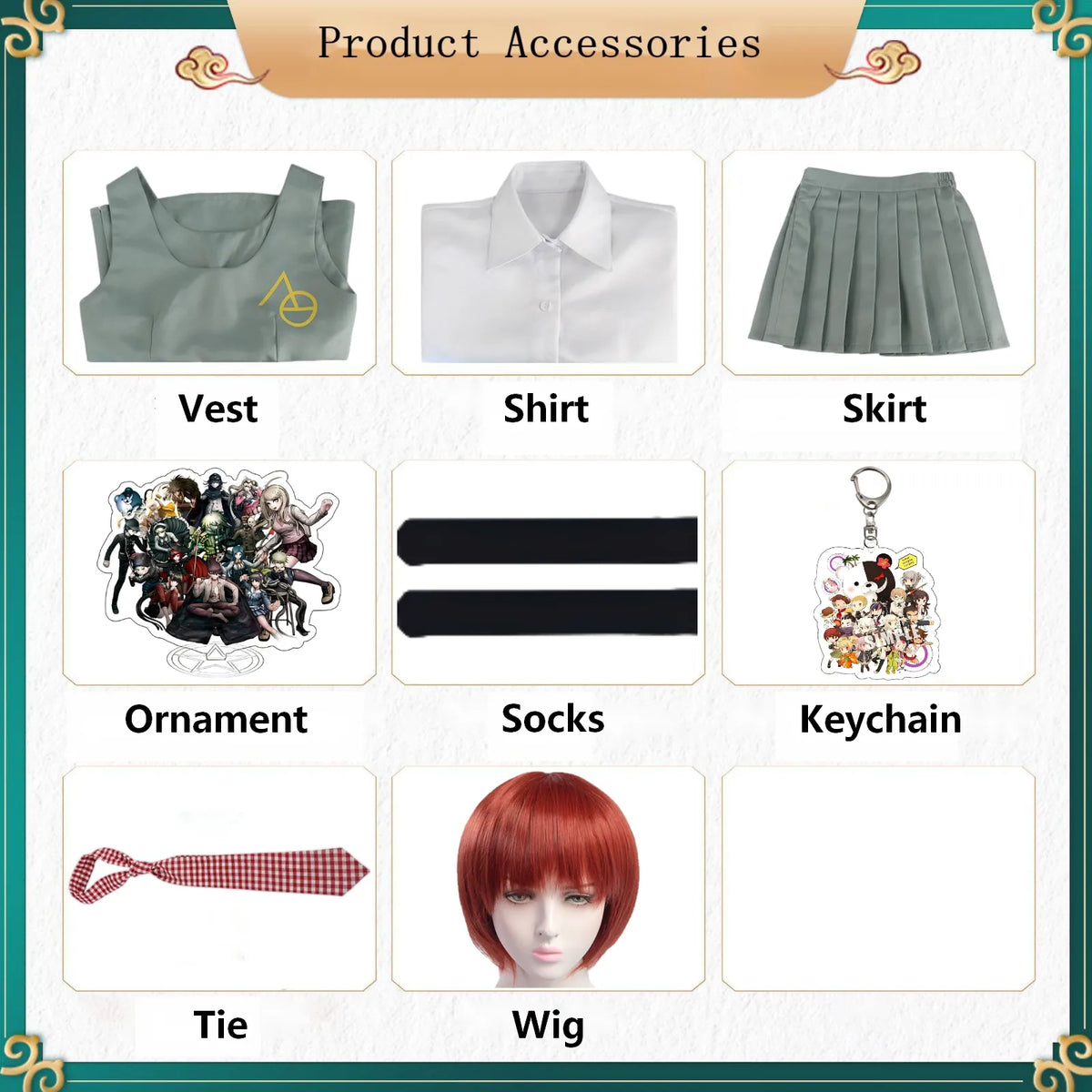 mahiru koizumi cosplay full accessories display chart