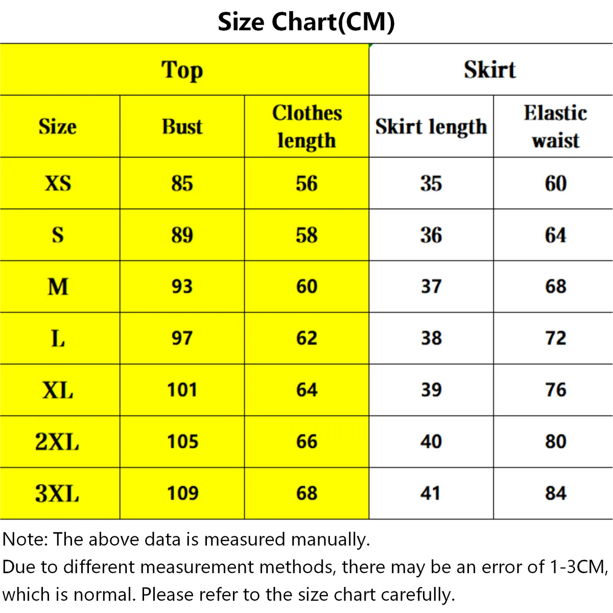 mikan tsumiki cos costume size chart in cm