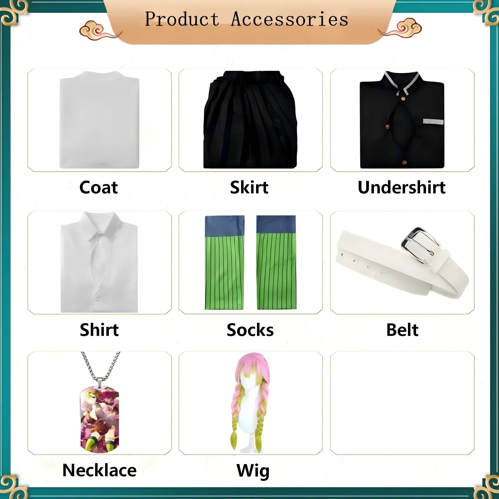all accessories included for mitsuri kanroji cosplay