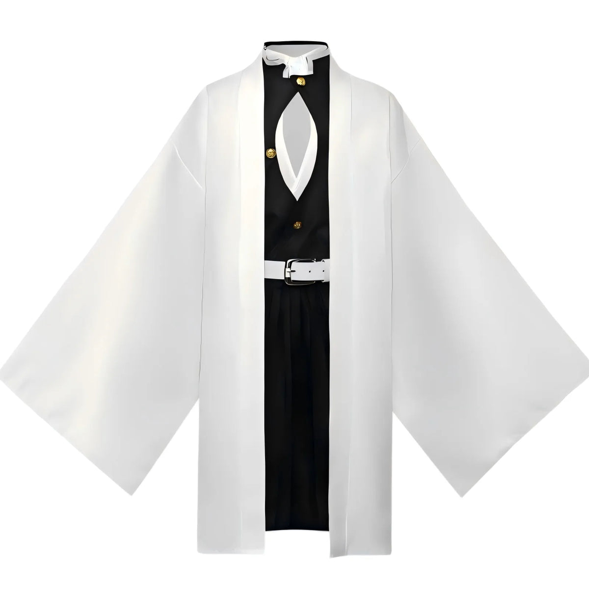 front flat lay of mitsuri kanroji cosplay uniform