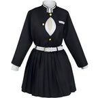 mitsuri kanroji black inner uniform and pleated skirt