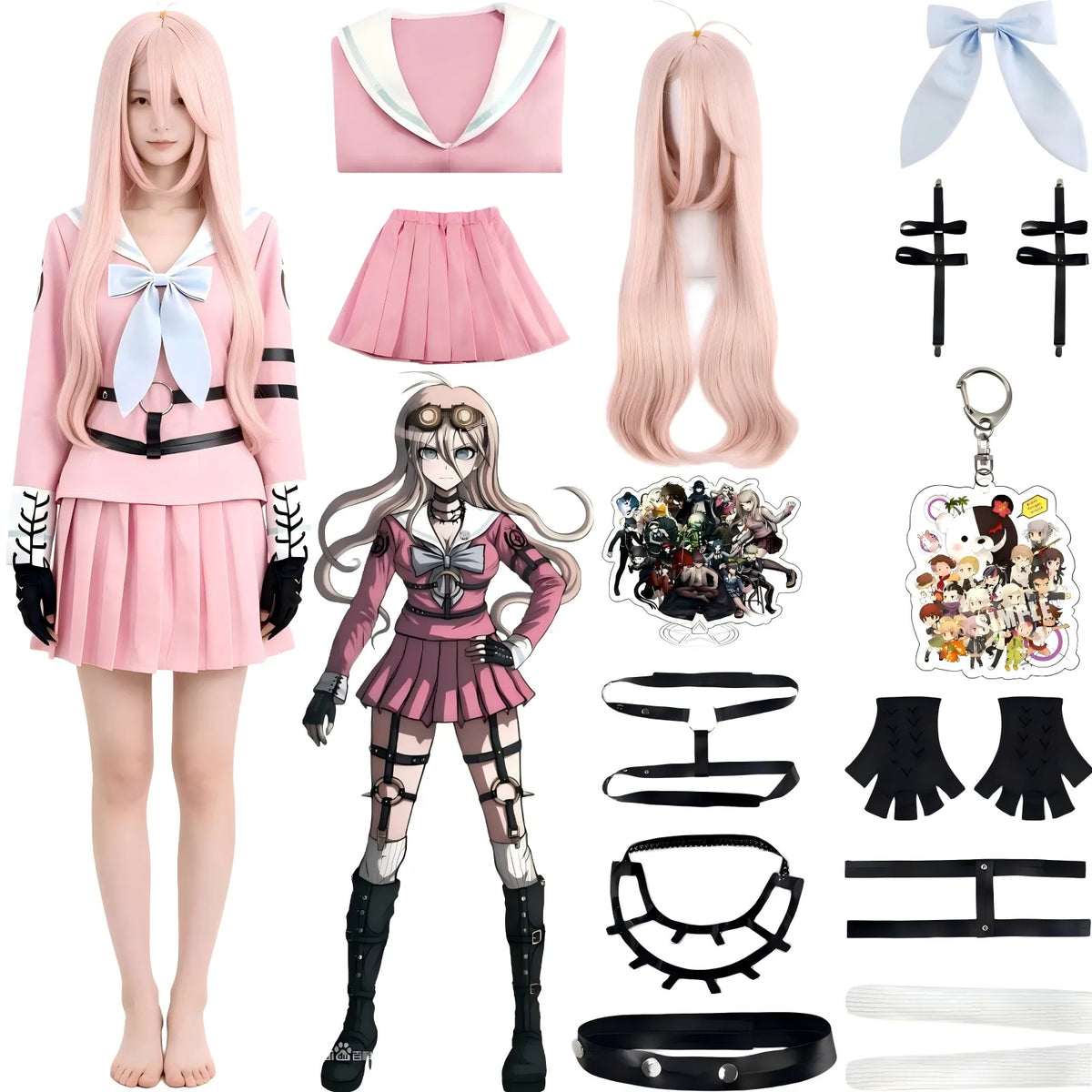 miu iruma cos set costume and wig display