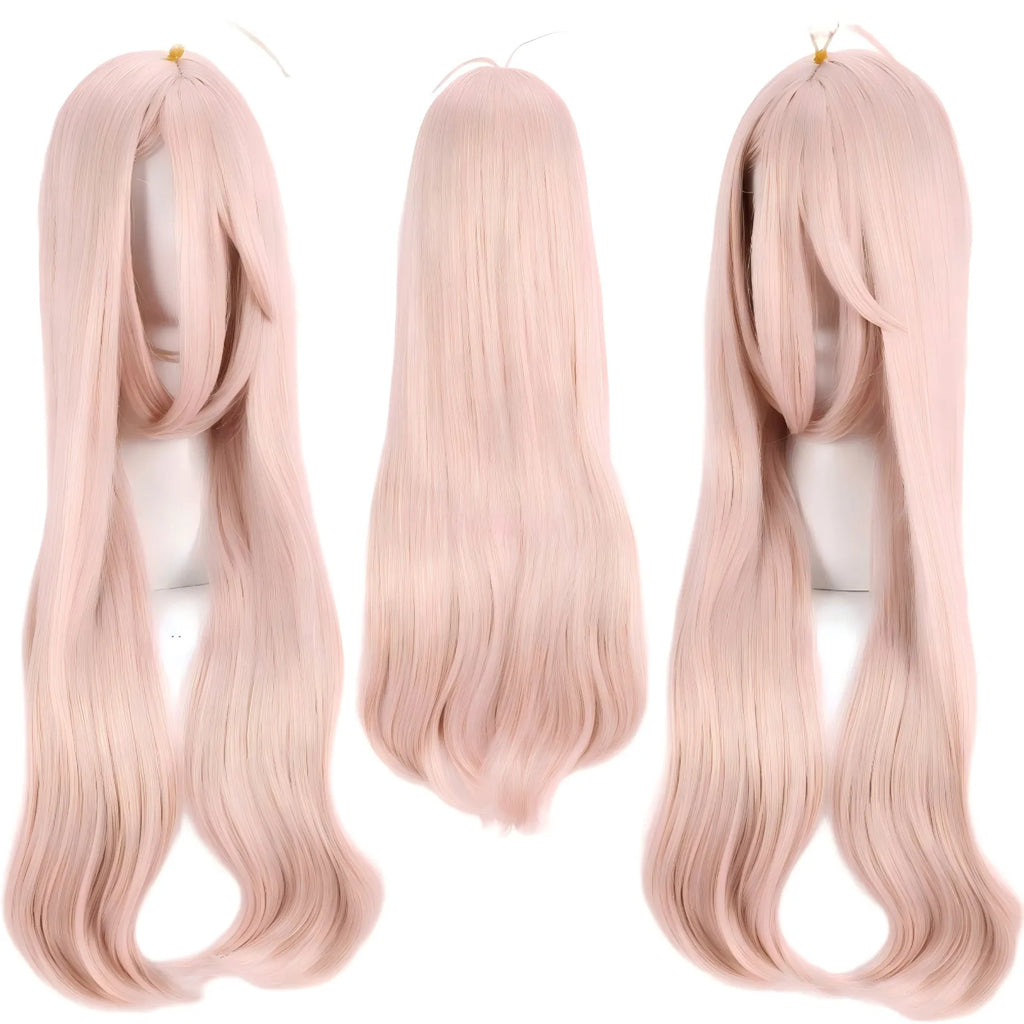 miu iruma cosplay light pink long wig