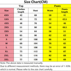 size chart for monkey d luffy wano cosplay costume, measurements in cm, size 6xs to 3xl