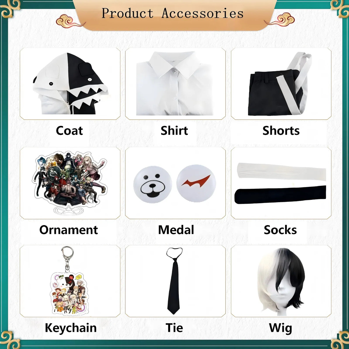 monokuma cos set accessories layout