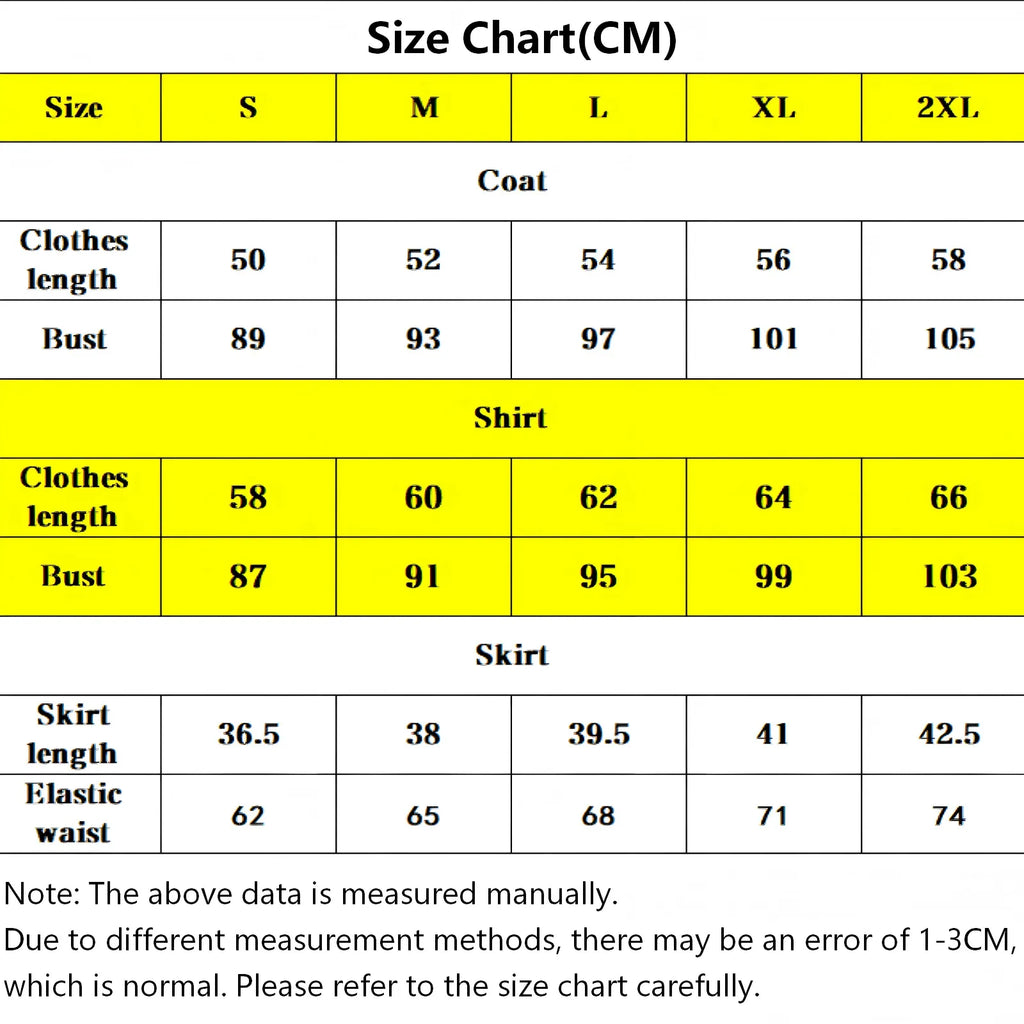 monokuma cos costume size chart in cm