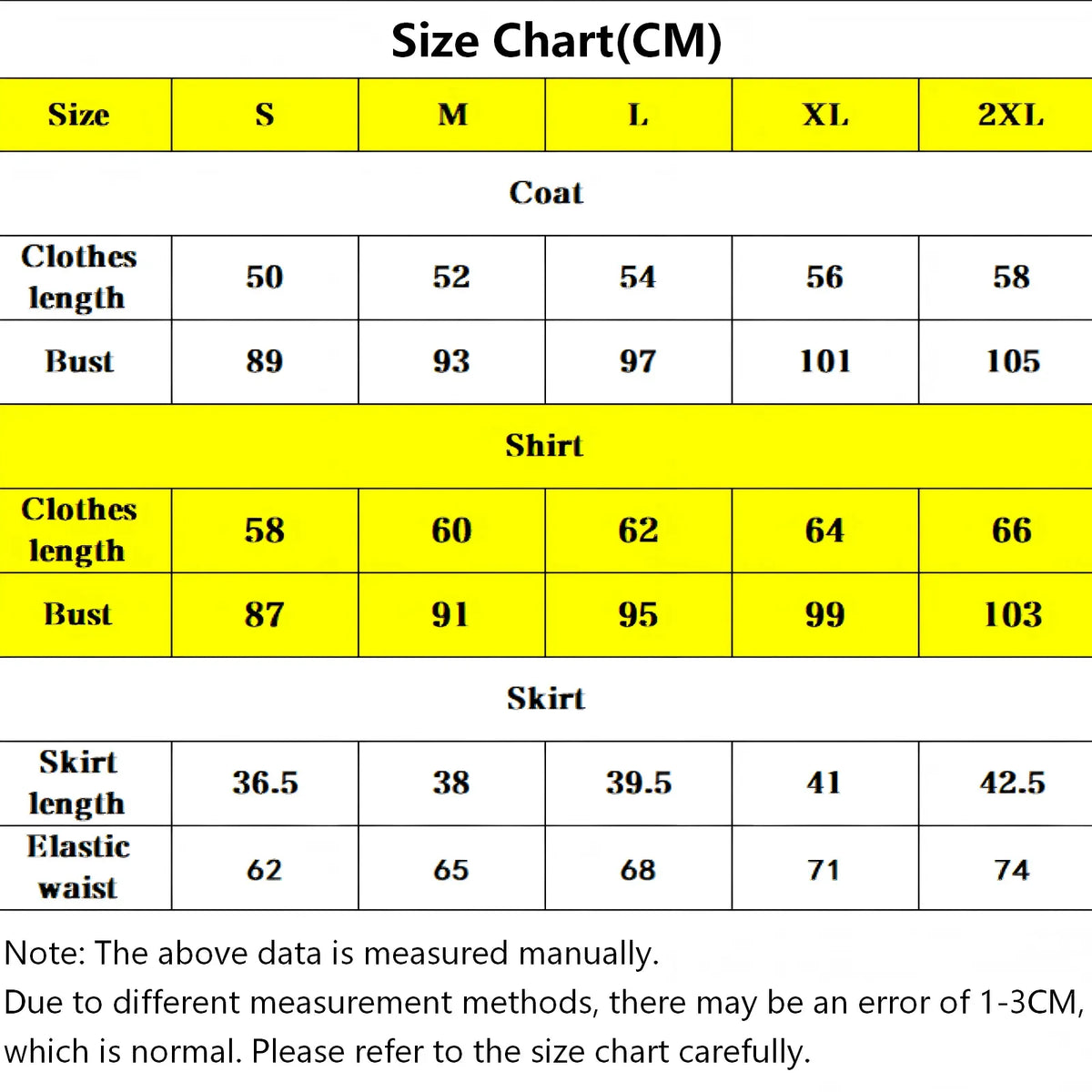 monokuma cos costume size chart in cm