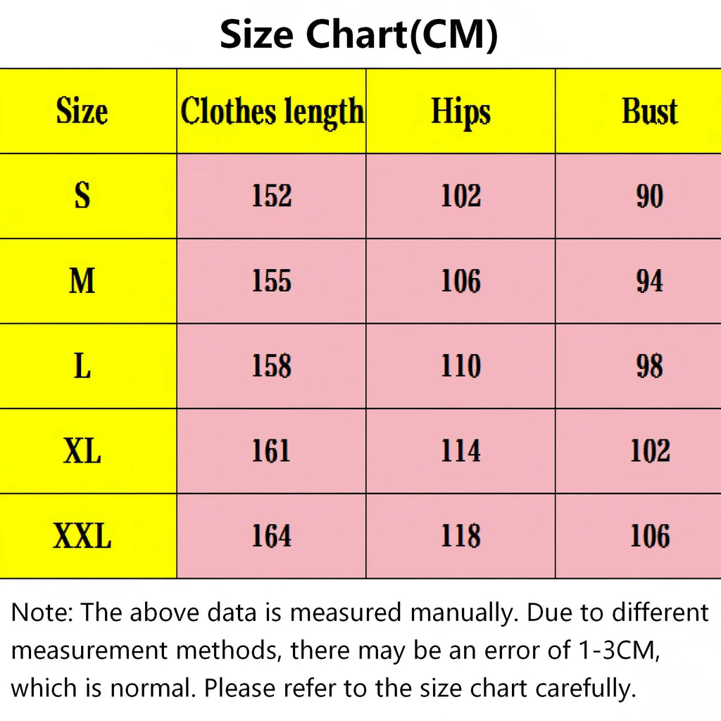 muzan kibutsuji demon slayer cosplay size chart in cm