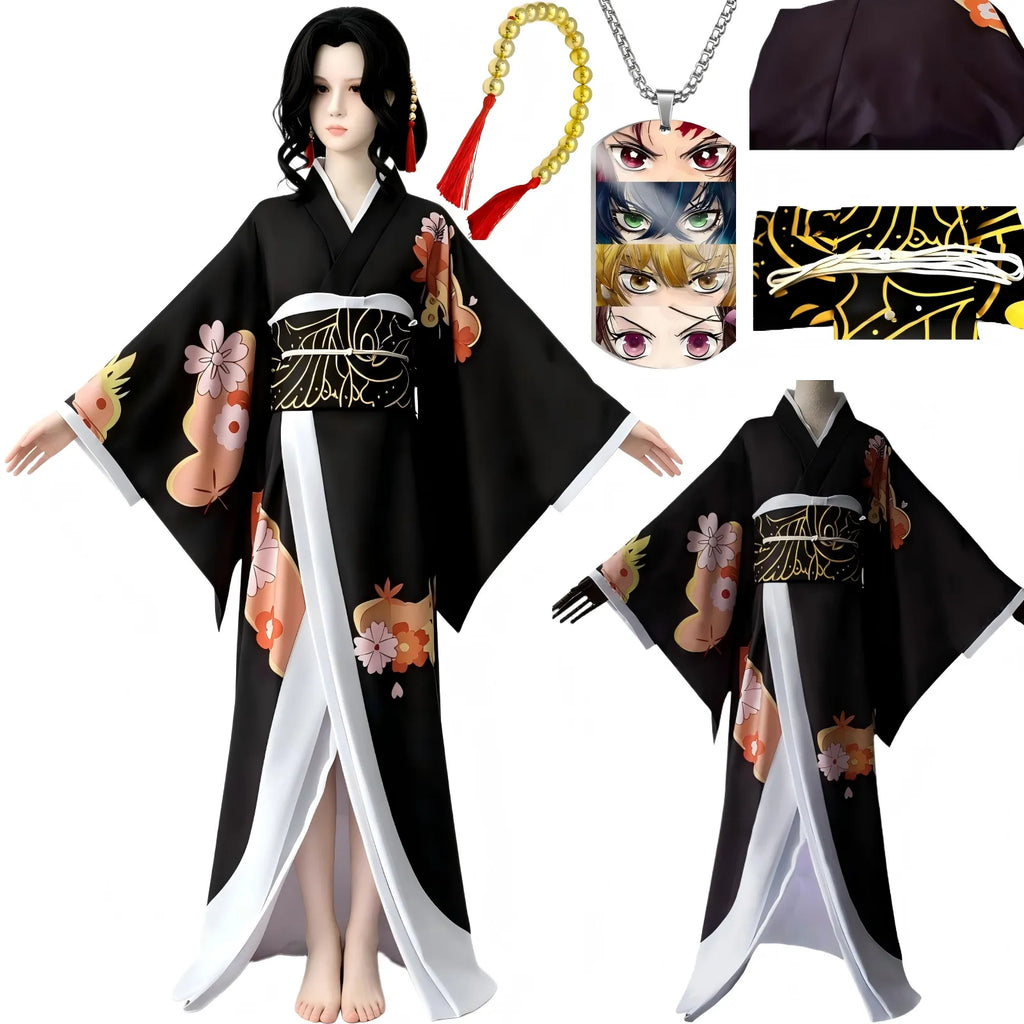 muzan kibutsuji demon slayer cosplay full set with accessories