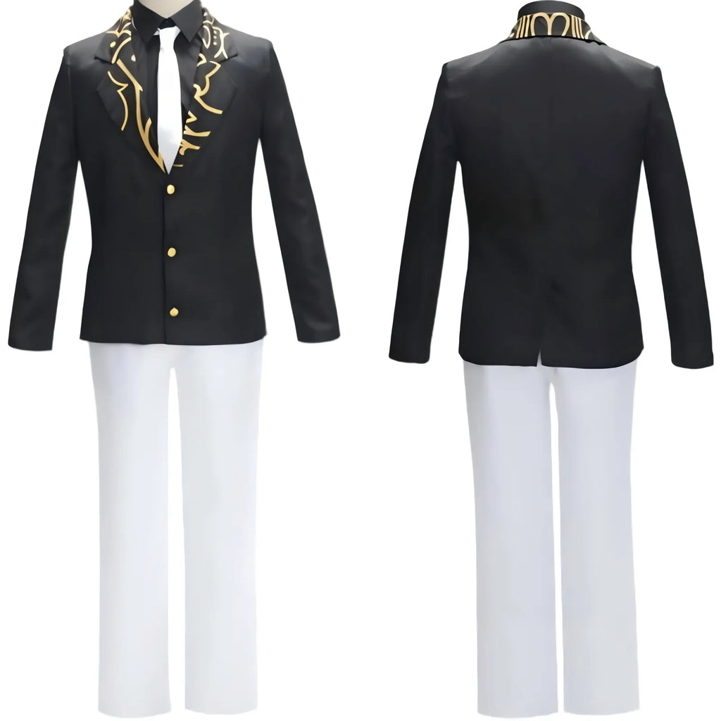 muzan cosplay costume front and back comparison