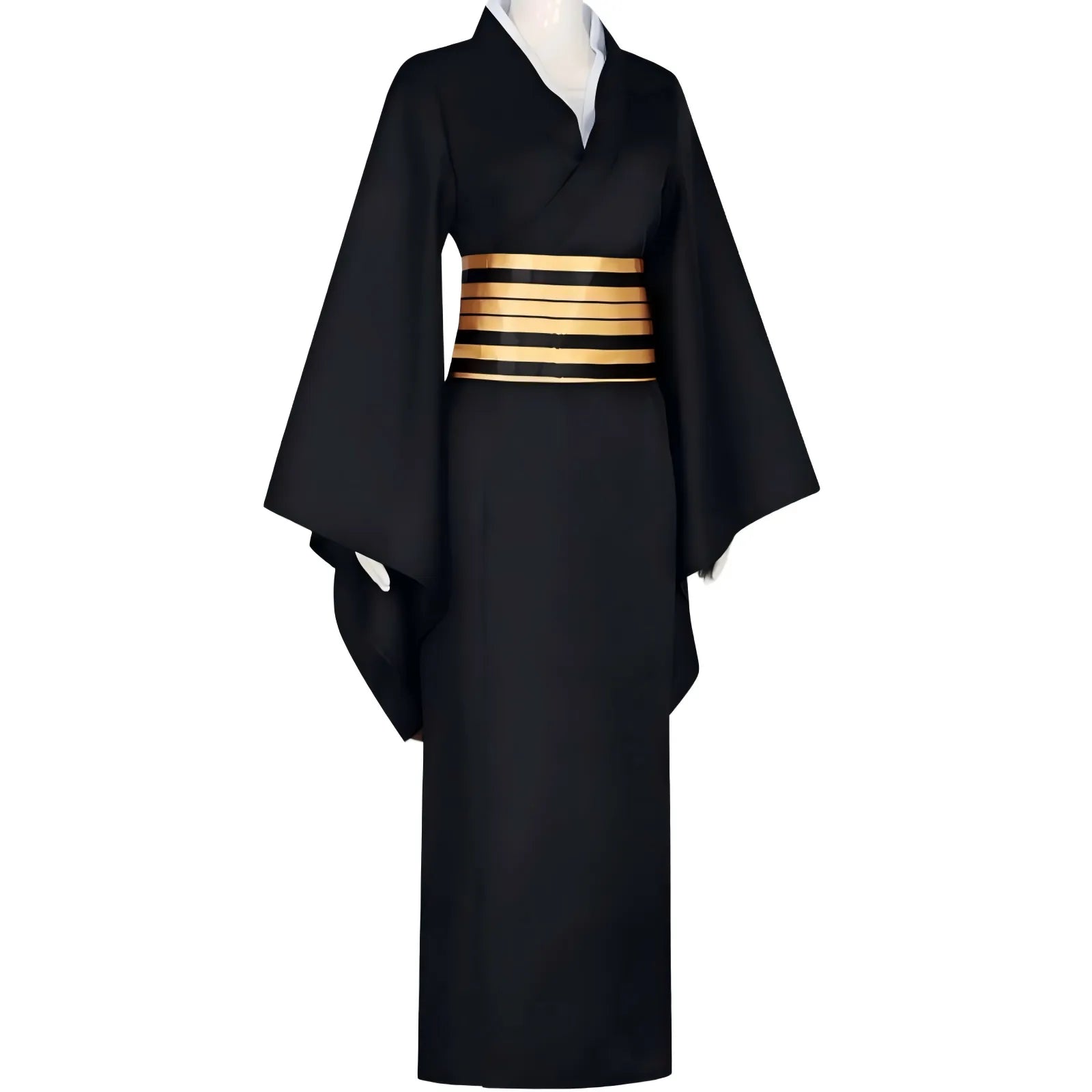 nakime black kimono cosplay side shot