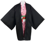 mannequin showing complete nezuko kimono cosplay costume