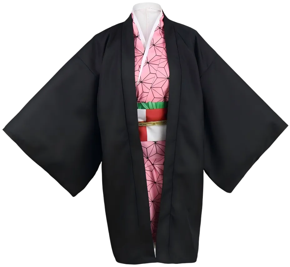 mannequin showing complete nezuko kimono cosplay costume