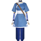 classic katara avatar the last airbender blue cosplay costume full front presentation