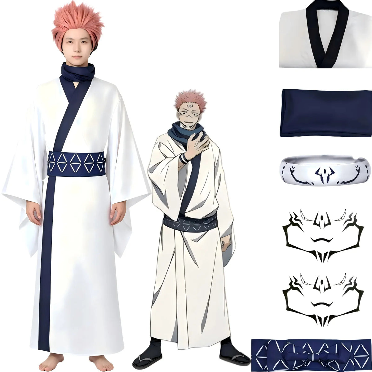 ryomen sukuna cosplay full set with accessories and character art