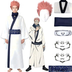 sukuna kimono cosplay kit including pink black wig and props