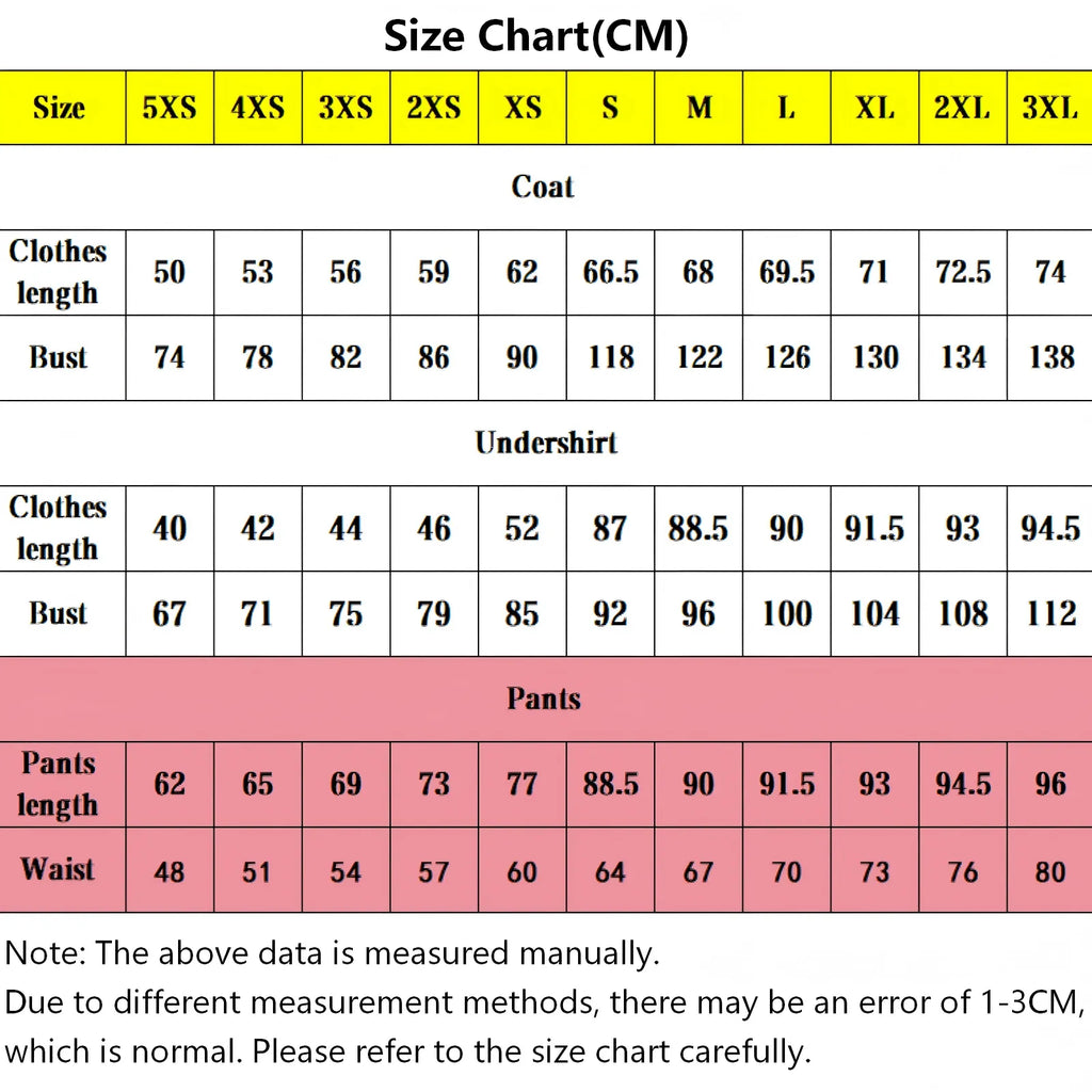 sabito demon slayer cosplay size measurement chart