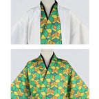 close‑up detail of sabito cosplay fabric pattern