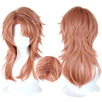 dusty pink sabito layered cosplay wig front and back