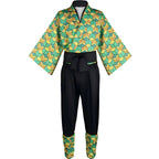 sabito geometric print kimono top cosplay clothing