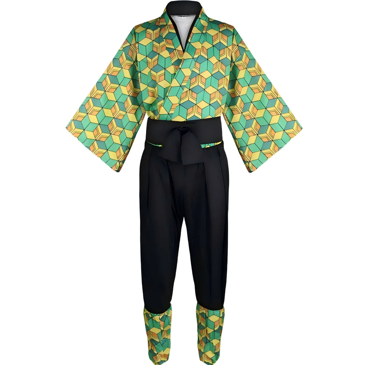 sabito geometric print kimono top cosplay clothing