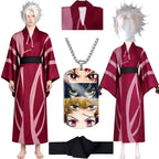 sanemi shinazugawa cosplay costume set with wig and accessories