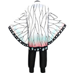 back view of shinobu butterfly print haori cosplay coat