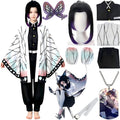 shinobu cosplay set with matching gradient wig display