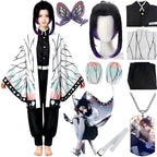 shinobu cosplay set with matching gradient wig display