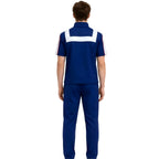 back view of male model wearing todoroki shoto my hero academia training tracksuit